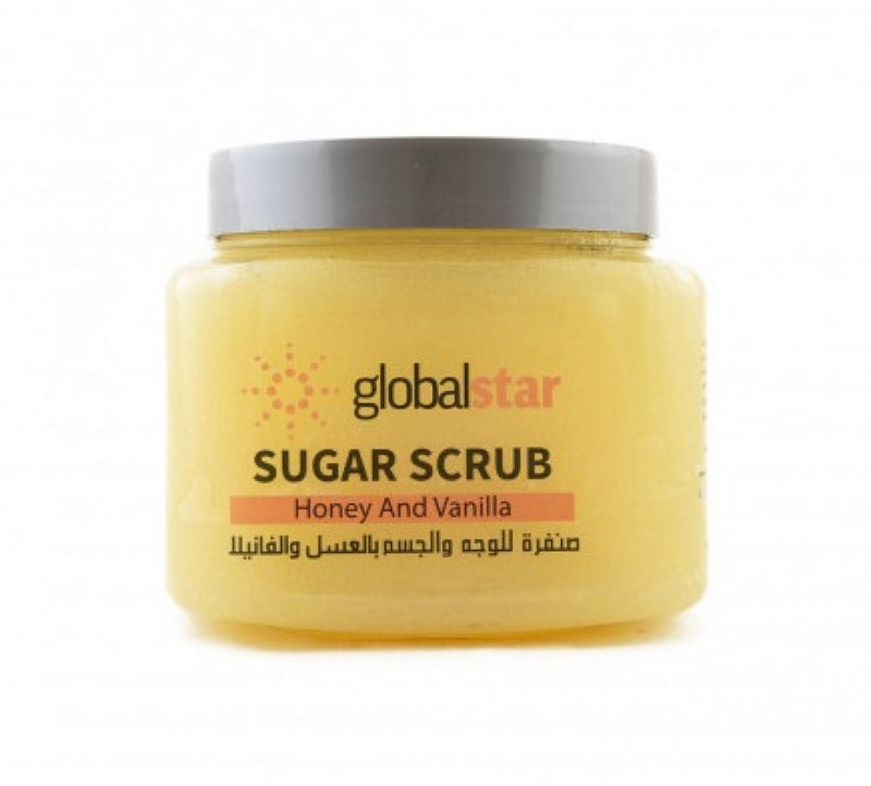 Honey Sugar Scrub Exfoliating Vanilla Face and Body Polish Global Star 600g
