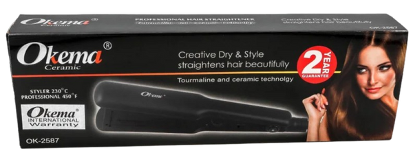 Shop Hair Straightener Ceramic Plates for Thick Hair Okema OK2587