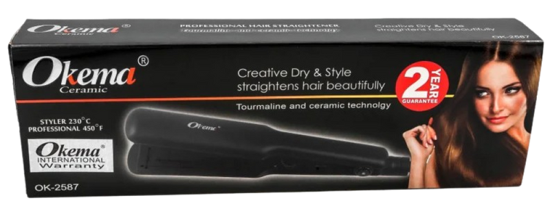Shop Hair Straightener Ceramic Plates for Thick Hair Okema OK2587