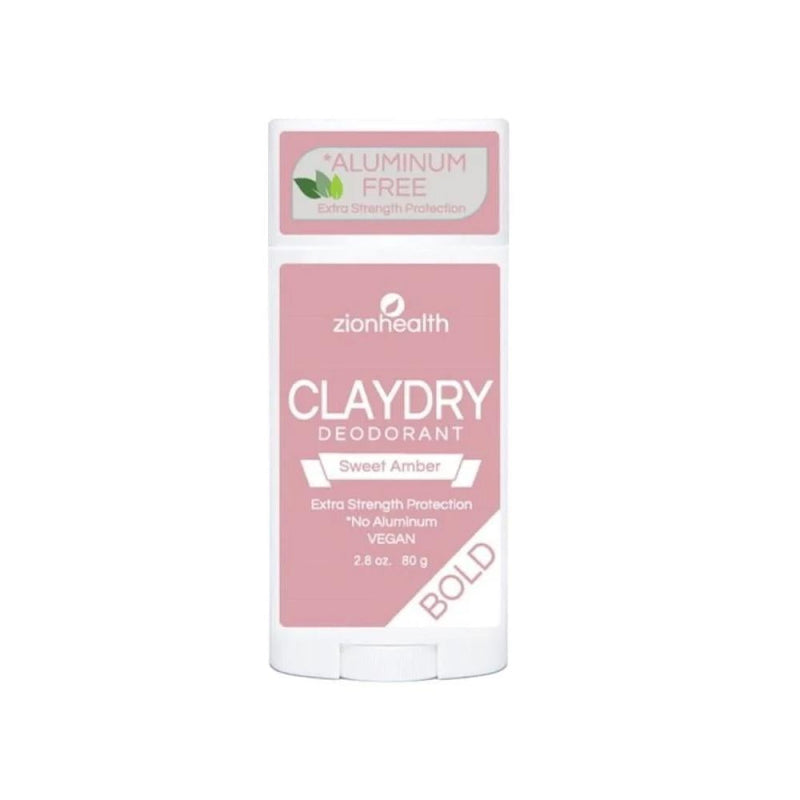 Zion Health Claydry Bold Natural Deodorant Sweet Amber Aluminum-Free 80g