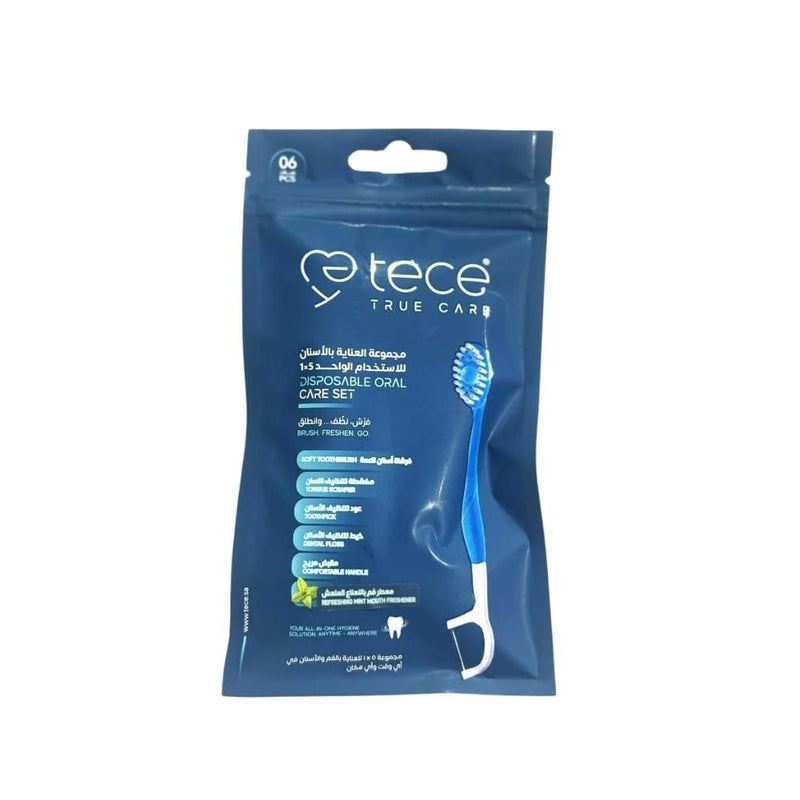 Tessie Disposable Dental Care Set 5-in-1 Toothbrush Toothpaste Floss