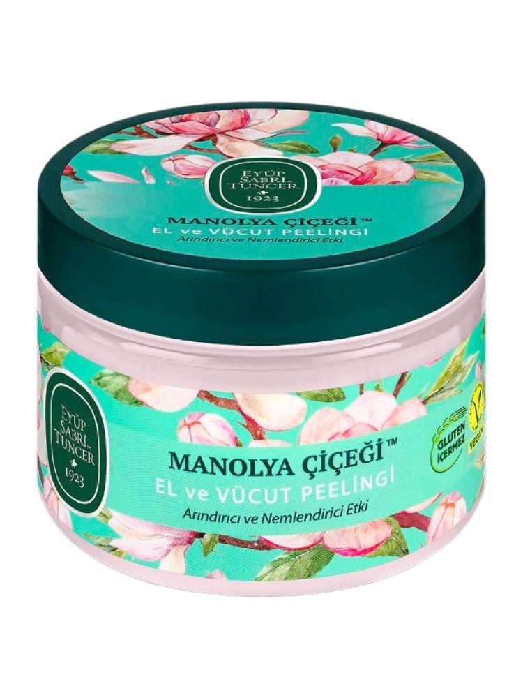 Hand and Body Scrub Magnolia Flower Scented Exfoliating Eyup Sabri Tuncer 400g