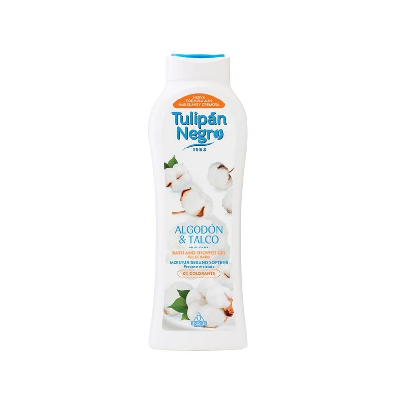 Tulipan Negro Shower Gel Talcum Powder and Cotton Scent 650ml