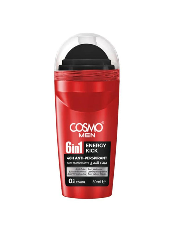 Best Aluminum Free Deodorant for Men Energy Kick 6 in 1 Cosmo 50ml