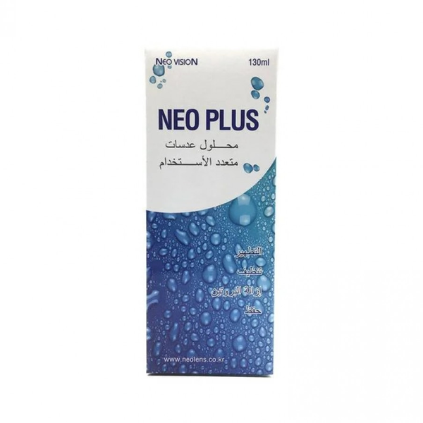 Neo Plus Multi-Use Lens Solution for Cleaning, Disinfecting, and Moisturizing, 130ml