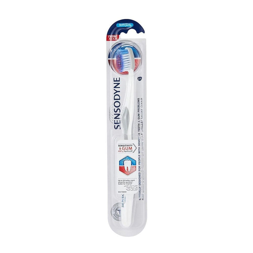 Sensodyne Soft Toothbrush for Sensitive Teeth & Gums Gentle Cleaning 1pc