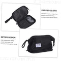 Salon System Travel Cosmetic Bag - Water-Resistant Nylon - Dual-Zipper Design