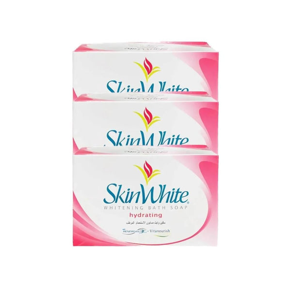 Skin White Moisturizing Bath Soap Bar, Body Cleansing, 135g, 3 Pack