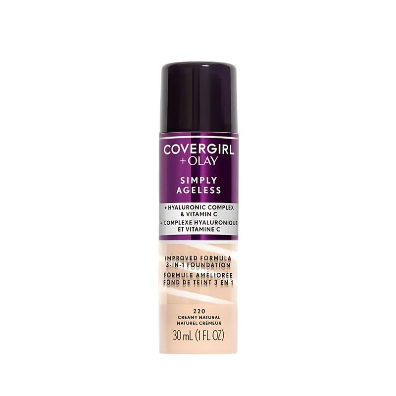 Covergirl Olay Simply Ageless 3-in-1 Liquid Foundation 220 Natural Cream 30ml