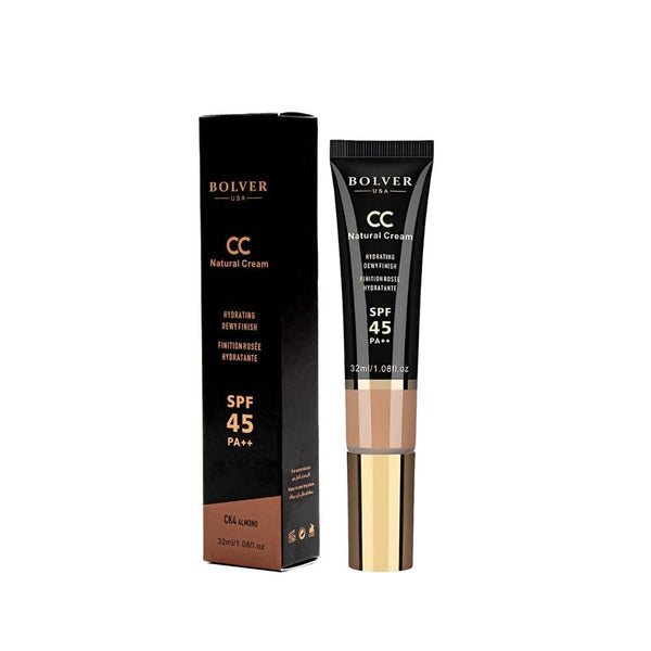 Bolver CC Cream SPF 45 Almond - Skin Tone Evening Foundation with Natural Coverage