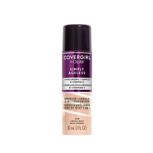 Covergirl Simply Ageless 3-in-1 Liquid Foundation, Creamy Beige, 30ml