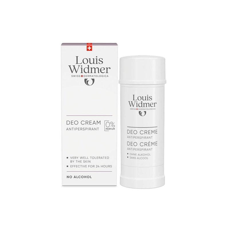 Cream Antiperspirant Deodorant Fragrance-Free Sensitive Skin Louis Widmer 40ml