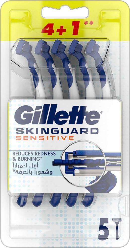 SkinGuard Sensitive Disposable Razors Irritation Protection Gillette 4+1