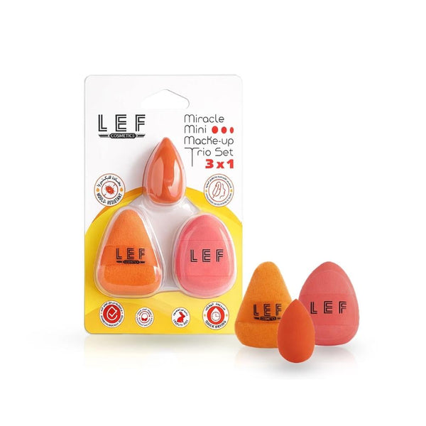 Liv Mini Triple Sponge Set, Foundation and Concealer Blending