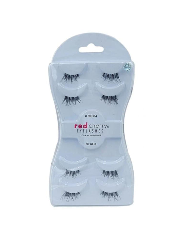 Decorative False Eyelashes DS04 Natural Volume Red Cherry 4 Pairs