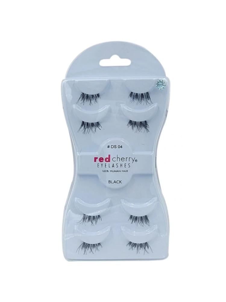 Decorative False Eyelashes DS04 Natural Volume Red Cherry 4 Pairs