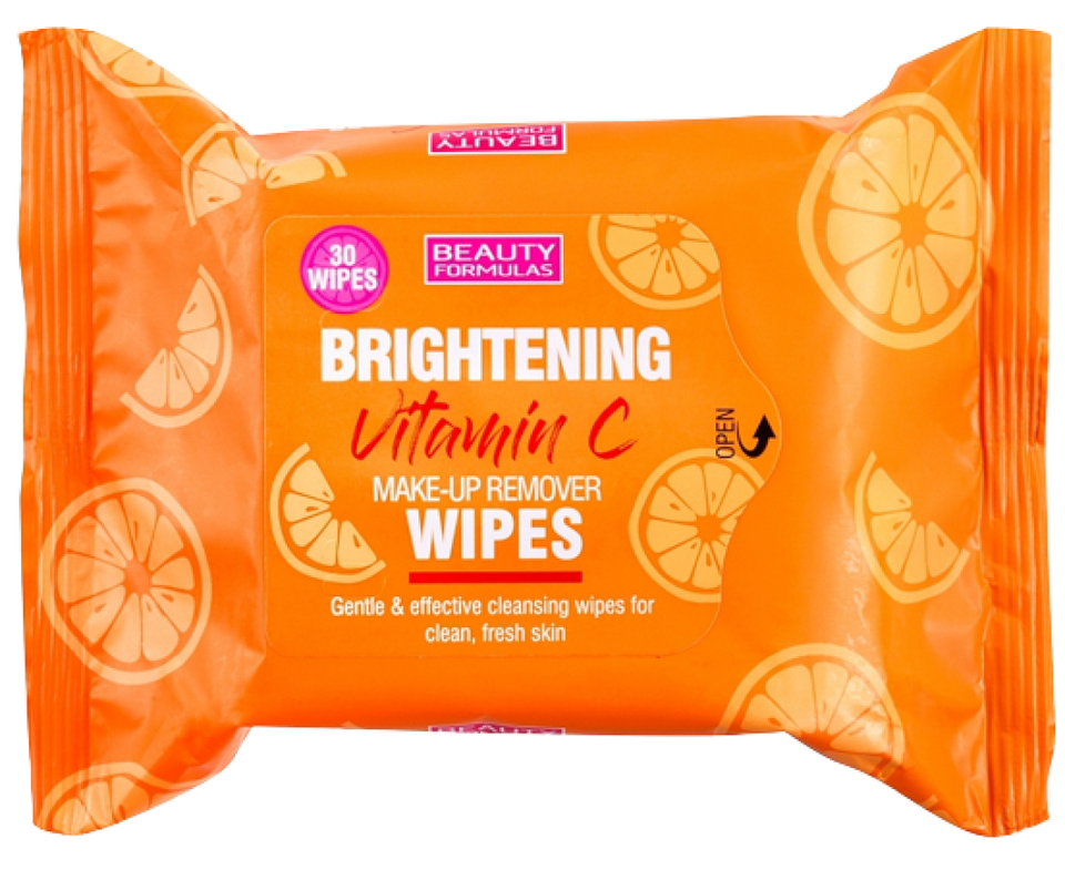 Beauty Formulas Vitamin C Makeup Remover Wipes - Brightening, Gentle