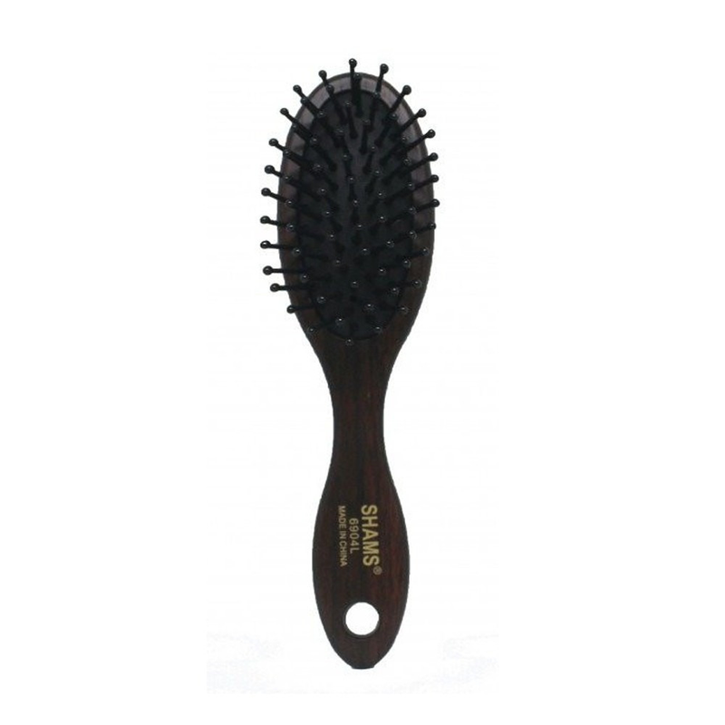Mini Detangling Hairbrush Wooden Anti-Static Shams 6904L