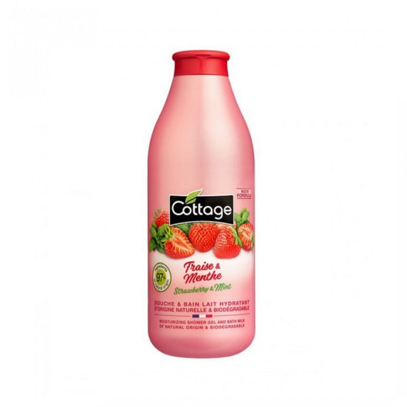 Shower Gel Strawberry and Mint Moisturizing Refreshing Cottage 750ml