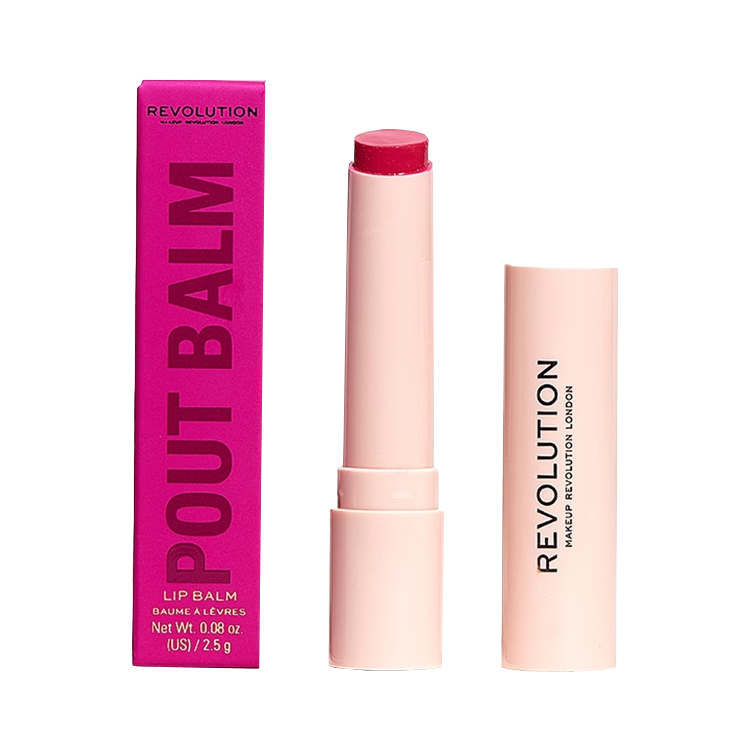 Revolution Lip Balm Fuchsia Shine, Pigmented, Glossy Finish, 2.5g