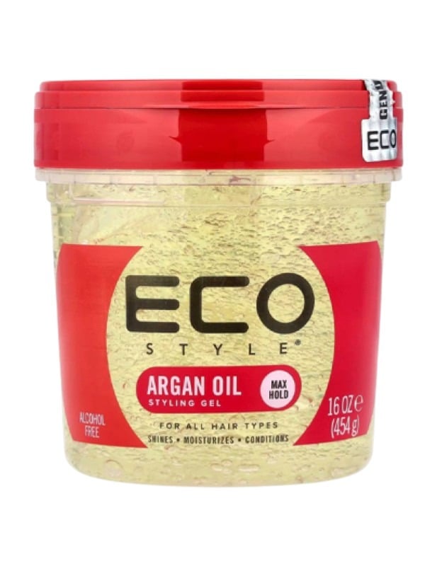 Eco Style Argan Oil Styling Gel - Strong Hold, Shine, Moisturizing - 454g