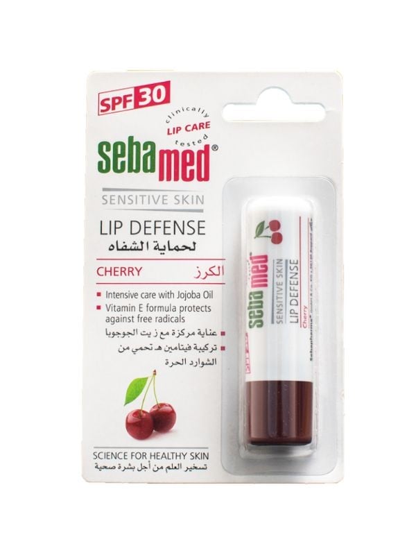 Sebamed Lip Balm Cherry - SPF, Vitamin E, Jojoba Oil