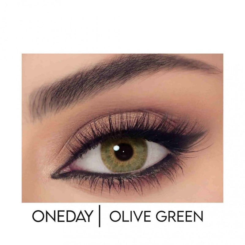 Olive Green Daily Colored Contact Lenses Natural Finish Celena 10 Pack