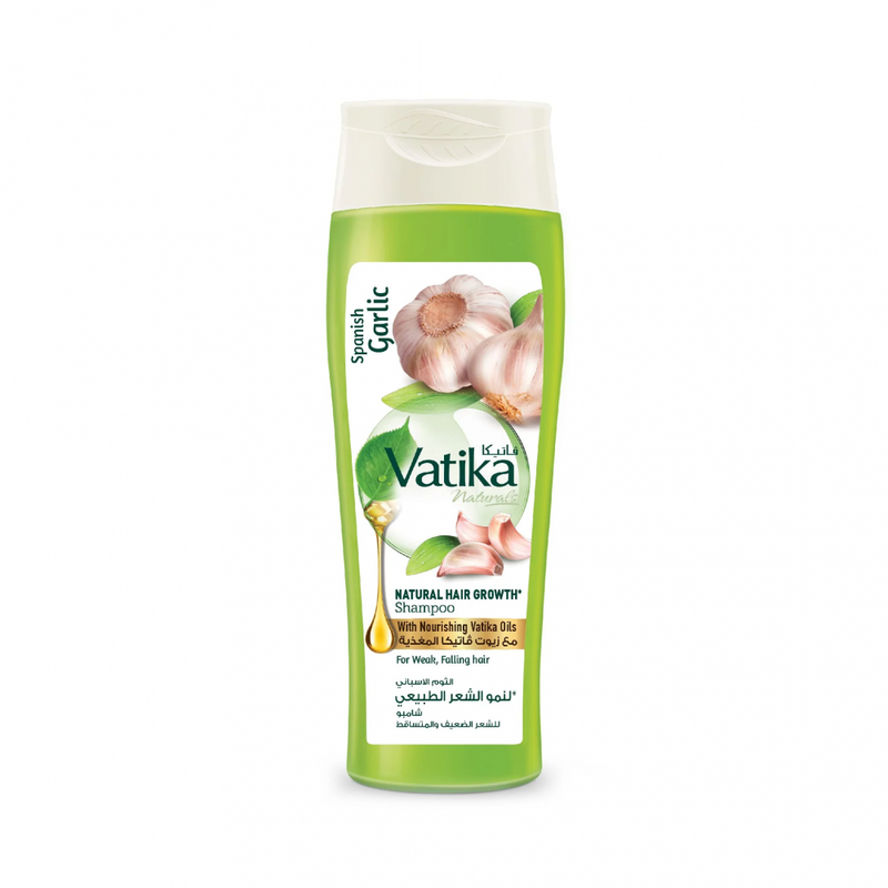 Vatika Spanish Garlic Hair Growth Shampoo, Strengthening Formula, 400ml