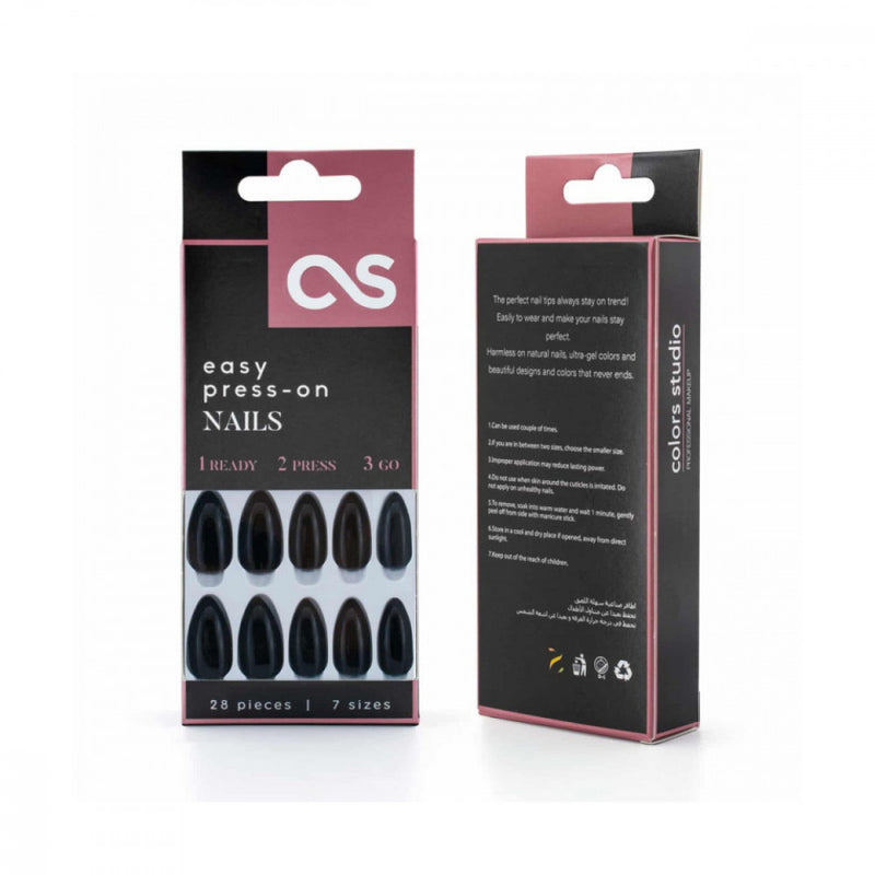 Colors Studio Adhesive Nails CS-NT01 Reusable Press-On Set Small Medium Large