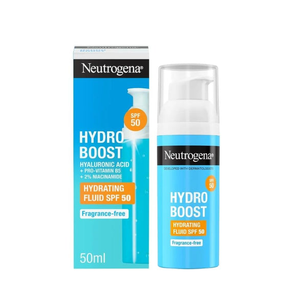 Neutrogena Hydro Boost Liquid Sunscreen with Hyaluronic Acid, Fragrance-Free, 50ml