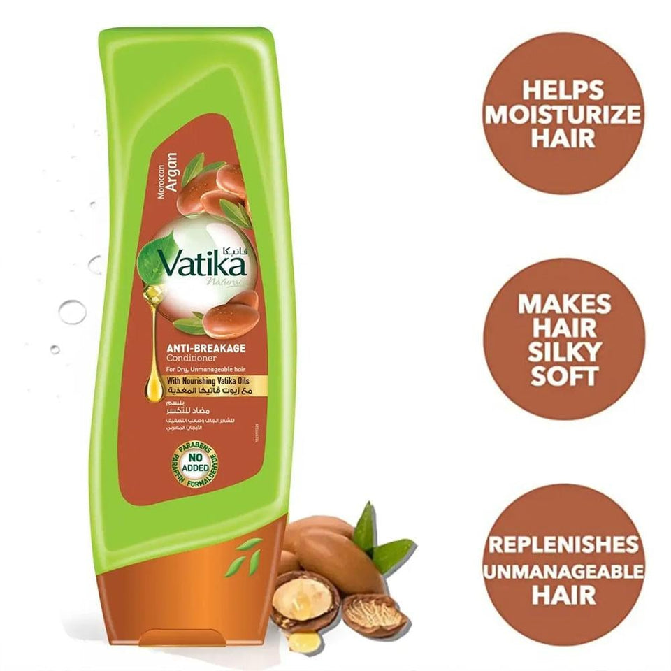 Vatika Argan Conditioner Moisturizing & Softening Anti-Breakage Hair Treatment 400ml
