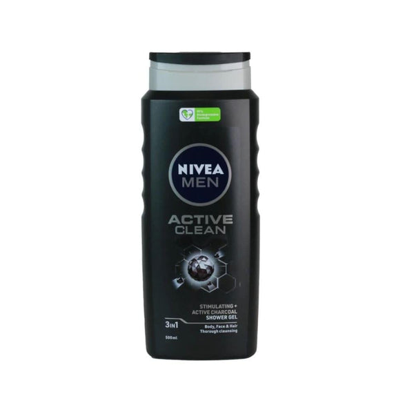 Buy Shower Gel Active Clean Activated Charcoal Nivea Men 500ml
