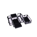Salon System Makeup Organizer Box - Multi-Layer Transparent Black - 34x36x24cm