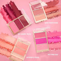 Revolution Blush Palette Authentic Peach 3-Color Matte Shimmer Face Makeup
