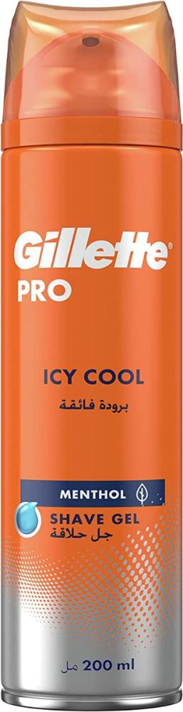 Gillette Shaving Gel Menthol Cooling Hydrating Sensitive Skin 200ml