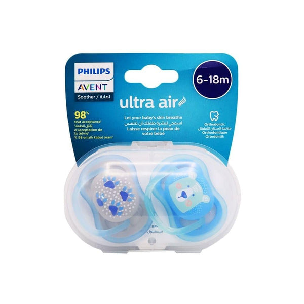 Soother Ultra Air Silicone 6-18 Months Philips Avent Multiple Colors