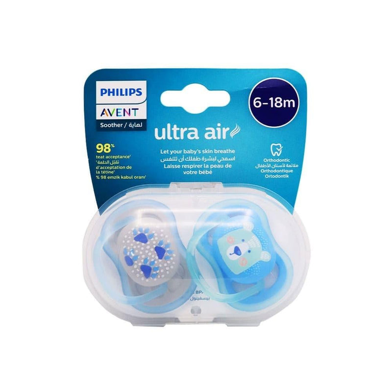 Soother Ultra Air Silicone 6-18 Months Philips Avent Multiple Colors