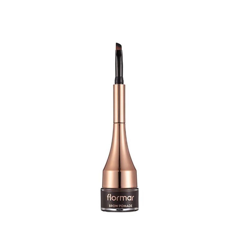 Flormar Eyebrow Gel Waterproof Cream Dark Brown 04 with Angled Brush