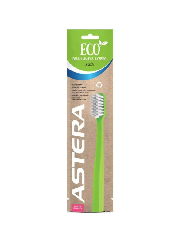 Eco Soft Toothbrush for Sensitive Gums Ultra-Soft Bristles Astera 1 Piece