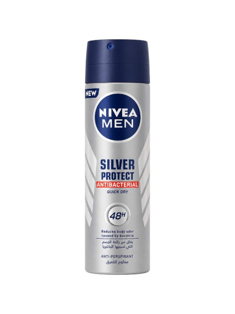 Best Antiperspirant Spray for Men 48H Protection Silver Protect Nivea 150ml