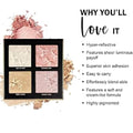 Forever 52 Desert Glow Highlighter Palette DGH003 4 Shades