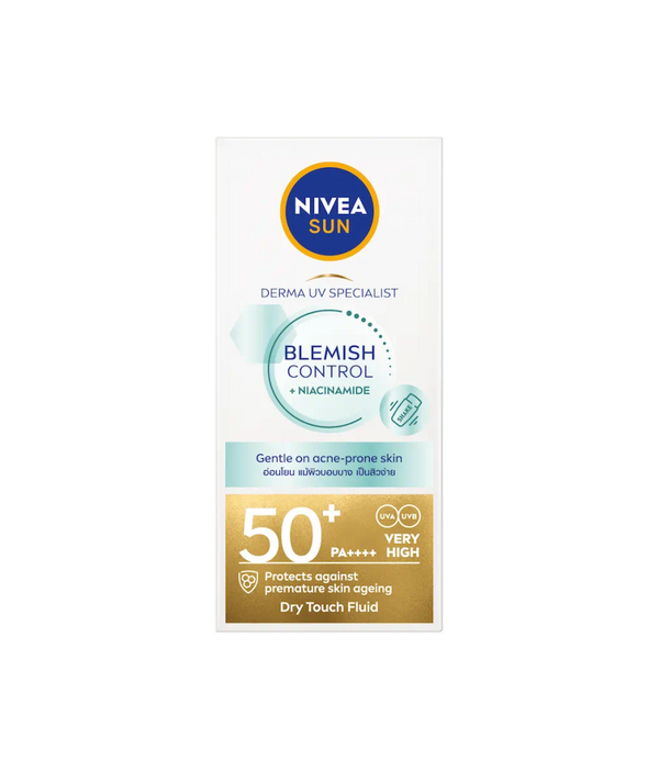 Face Sunscreen SPF50 Blemish Control Lightweight Fluid Nivea 40ml