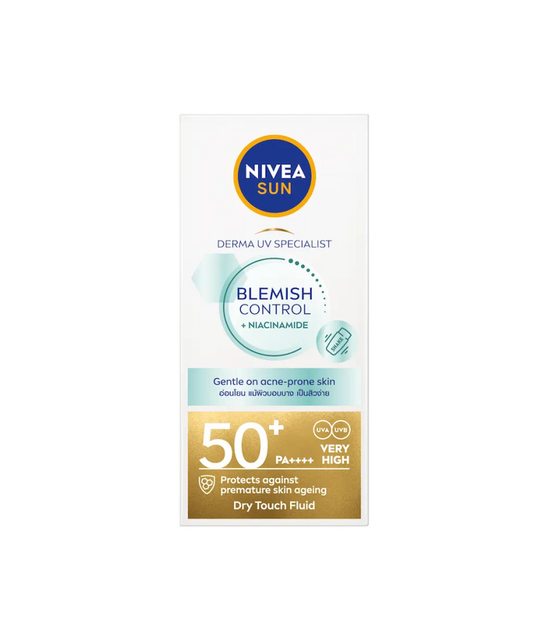 Face Sunscreen SPF50 Blemish Control Lightweight Fluid Nivea 40ml