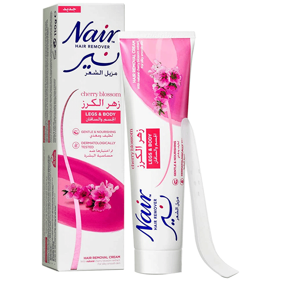 Nair Hair Removal Cream with Cherry Blossom for Legs & Sensitive Areas 110gm
