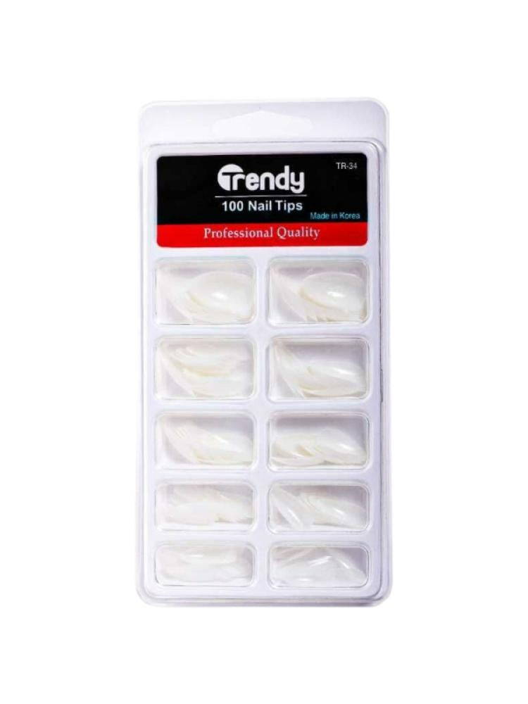 Trends TR34 Artificial Nails Set - 100 Pieces - Natural Look