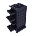 Salon System T-100X Rolling Tool Trolley - 4 Shelves - Black