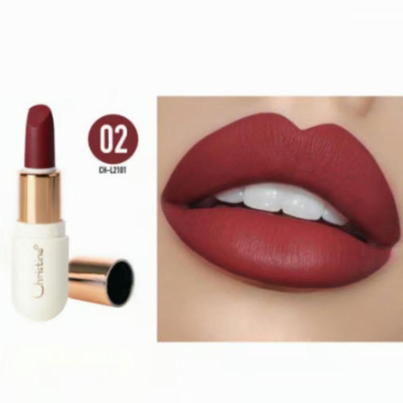 Christine Mini Matte Lipstick, Long-Lasting, Travel Size, No. 02