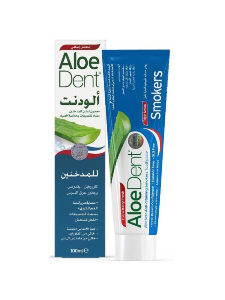 Aloedent Smokers Toothpaste - Fresh Breath & Stain Protection, 100 ml
