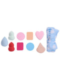 Beauty Blender Sponge Set 10-Piece with Headband Beauty System Assorted