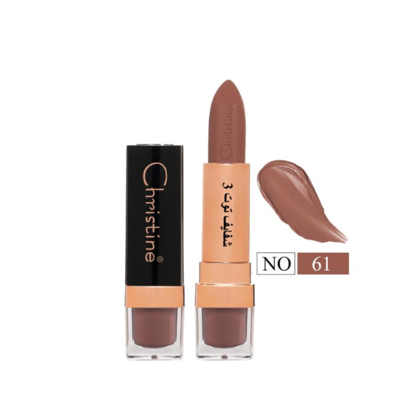 Christine Matte Lipstick, Berry 3, No. 61, CH-020, Long-Lasting